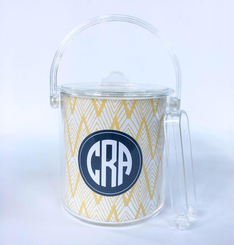 Personalized ice bucket custom monogram ice bucket Etsy