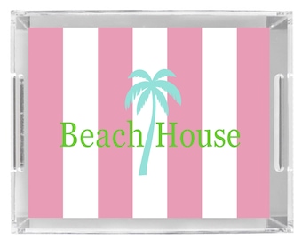 Acrylic Serving Tray Personalized custom monogram tray