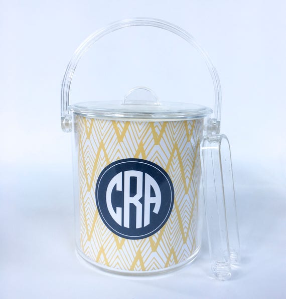 acrylic ice bucket personalized