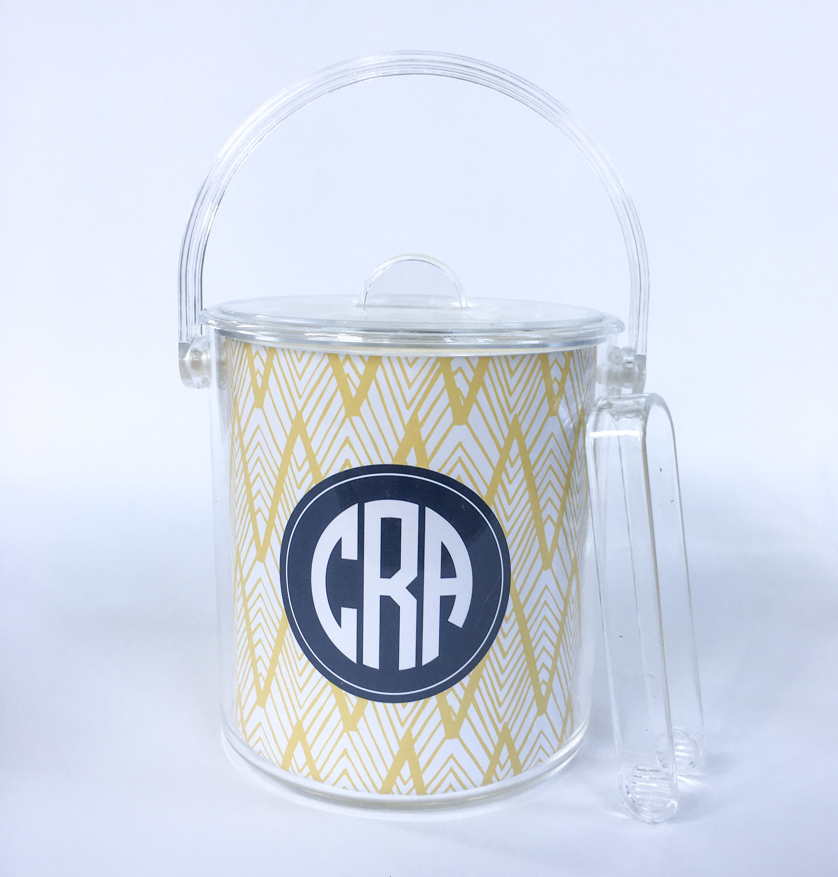 Personalized acrylic ice buckets custom monogram ice bucket Etsy