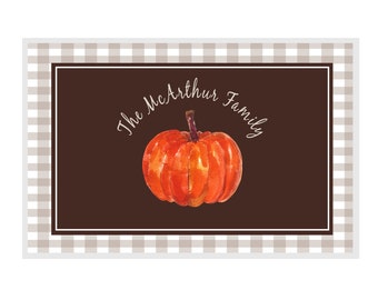 Personalized laminated placemat Fall placemat Thanksgiving theme placemat