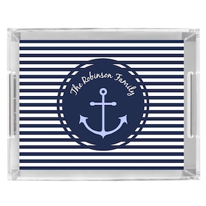Acrylic Serving Tray Personalized custom monogram tray