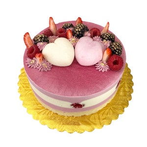 Raspberry White Chocolate Cake (Organic, Raw, Vegan, Gluten-Free, Dairy-Free, Refined Sugar-Free) ***Los Angeles area ONLY***
