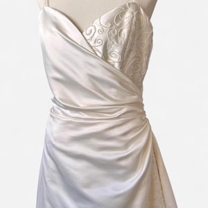 90s Vintage Cream Silk Wedding Dress