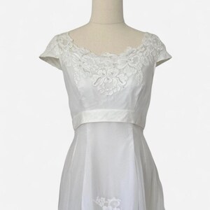 Stunning Vintage 1950s chiffon, tulle and taffeta wedding dress