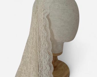 Stunning handmade cream vintage style mantilla veil