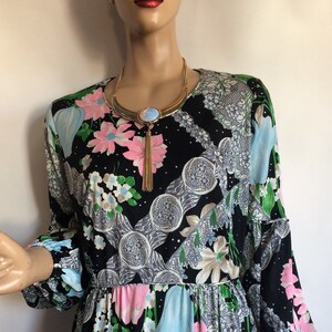 60s Floral Maxi Dress image 1