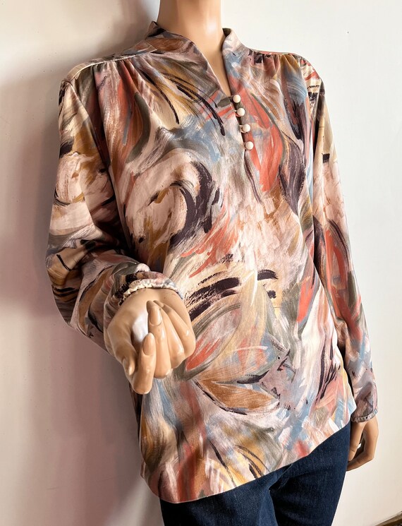 Paint Stroke 80s Blouse - image 4