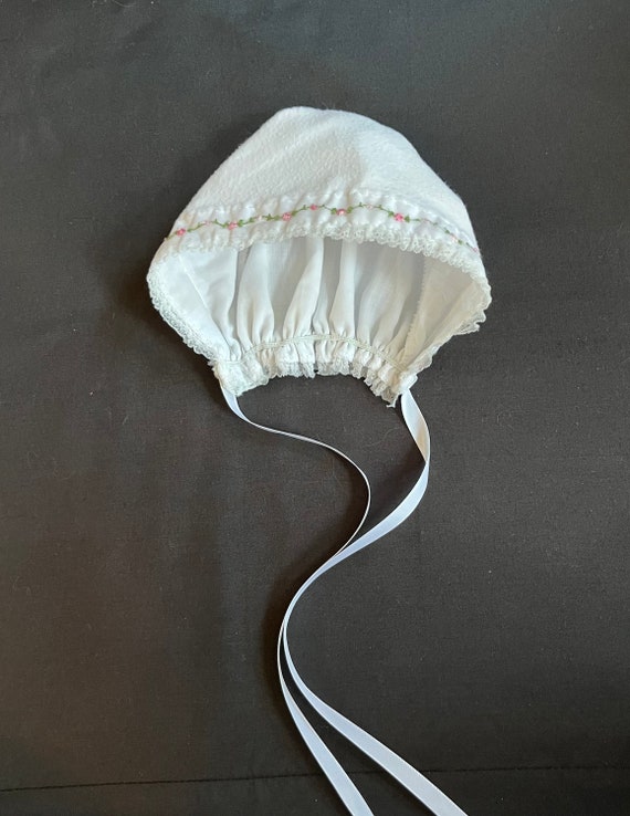 White Baby Bonnet - image 2