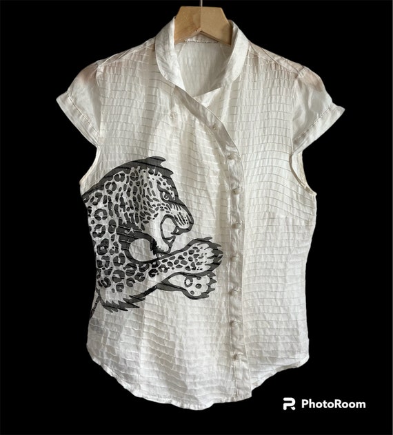 Sheer White Tiger Top - image 1