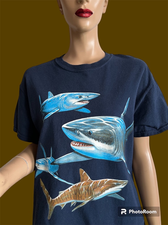 Vintage t shirt shark - Gem