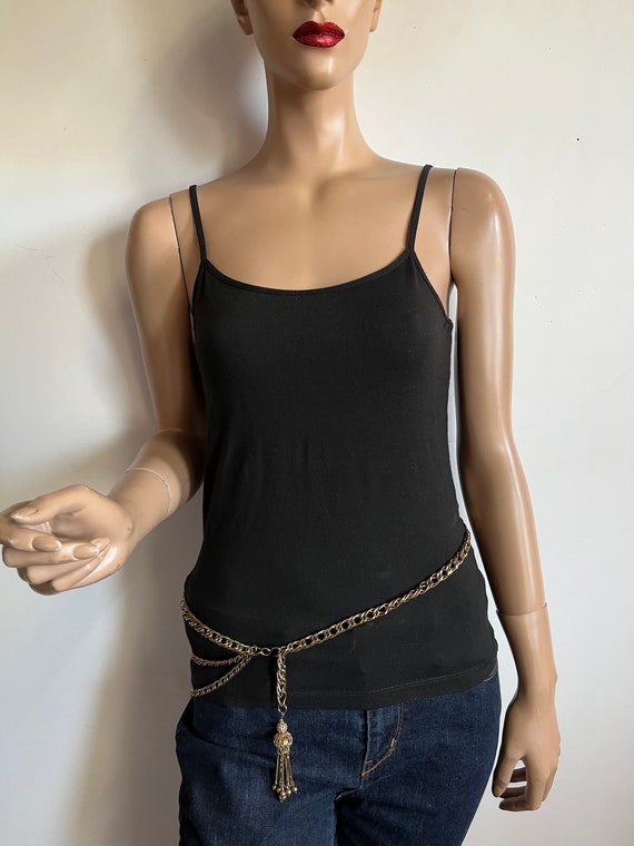 Chain tassel belt