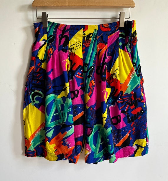 90s Grafitti Print Shorts