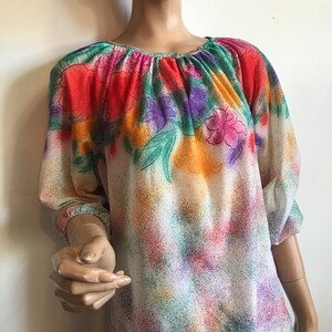 Air Brushed Floral Print Blouse image 5