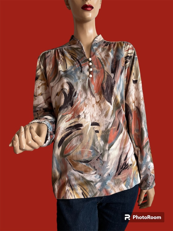 Paint Stroke 80s Blouse - image 1