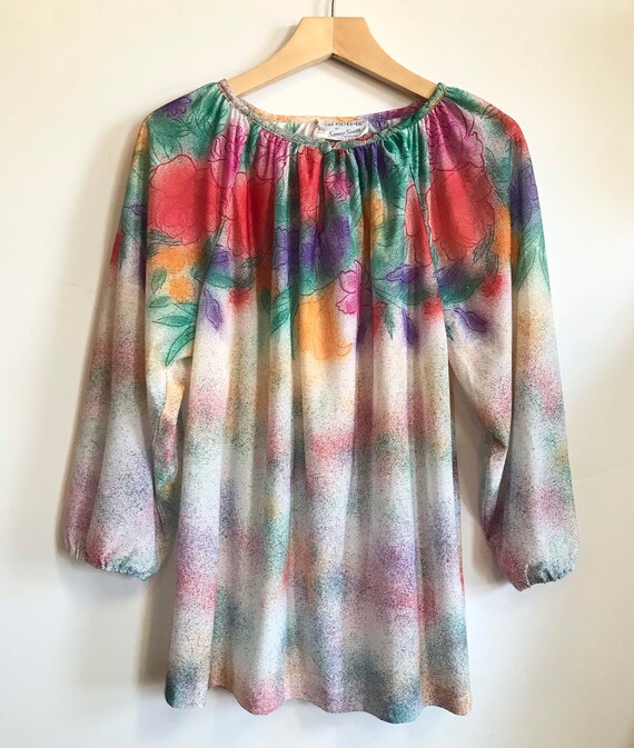 Air Brushed Floral Print Blouse - image 4