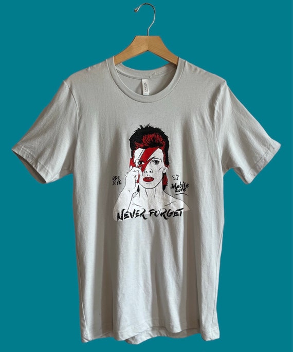 Light Gray David Bowie T Shirt - image 4