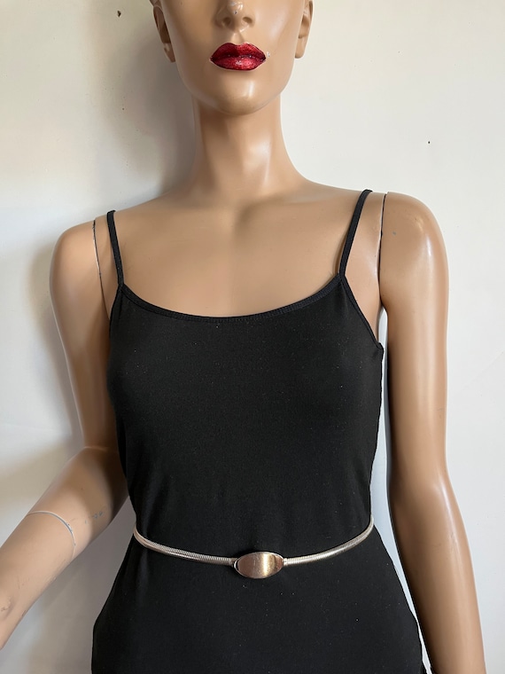 Skinny Gold 80s Stretch Belt