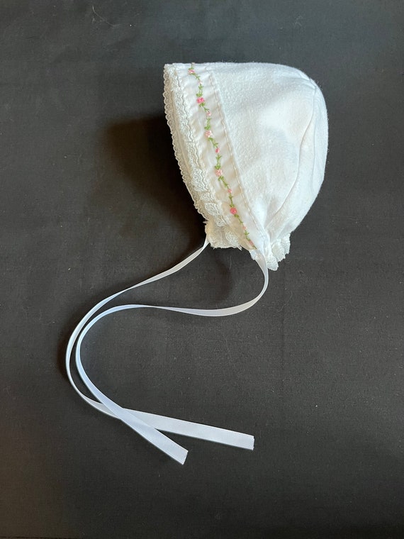 White Baby Bonnet - image 3