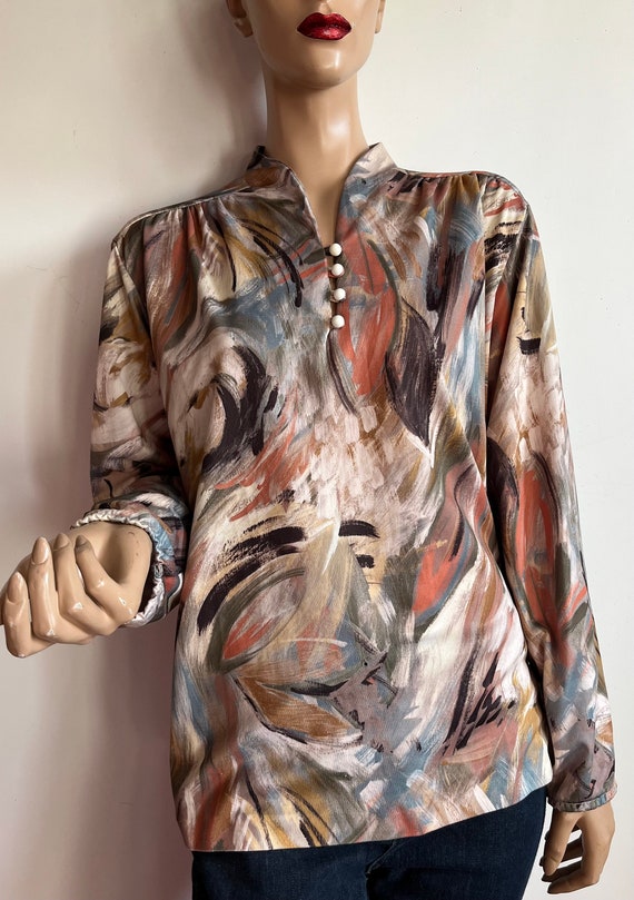 Paint Stroke 80s Blouse - image 2