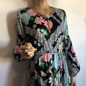 60s Floral Maxi Dress image 4