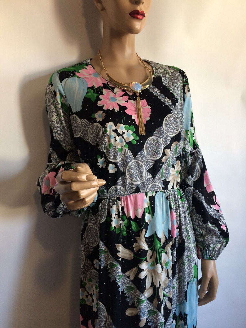 60s Floral Maxi Dress image 4