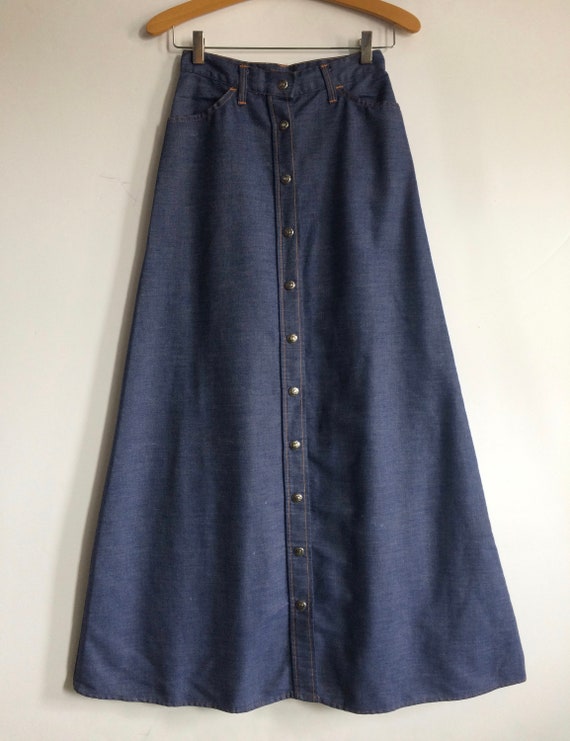 levis denim maxi skirt