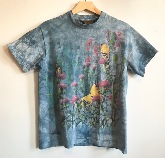 Sale! Tie Dyed Bird Scene T Shirt - image 2