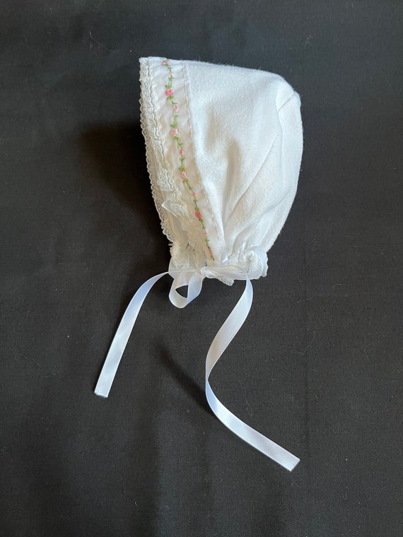 White Baby Bonnet - image 4