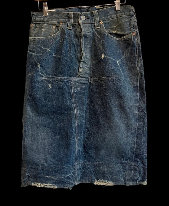 Rare Vintage Levi’s Deconstructed Denim Skirt