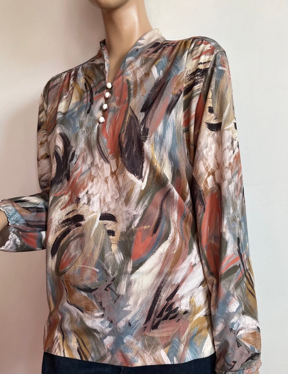 Paint Stroke 80s Blouse - image 3