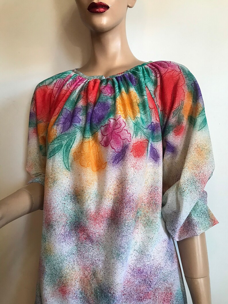 Air Brushed Floral Print Blouse image 2