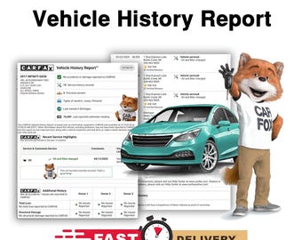 Raport Carfax natychmiastowy Raport historii pojazdu – PDF, USA i Kanada
