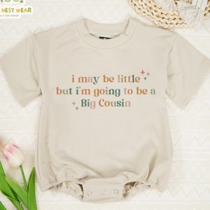 I May Be Little But I'm Going To Be A Big Cousin Baby Romper, Big Cousin Baby Bodysuit, Cousin Baby Gift, Baby Gift From Aunt, Newborn Gift