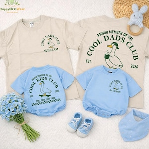 Personalized Cool Dads Club & Kids Matching Shirts, Daddy and Son Outfit, Best Dad Ever Tee, Father’s Day Gift, Dad to Be Announcement Shirt