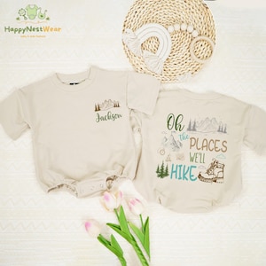 Personalized Hiking Baby Romper, Lover Adventure Baby Shower Gift, Outdoor Baby Outfit, Camping Baby Outfit, Little Explorer Toddler