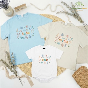 Embroidered It's Fun to Be One Matching Family Tee, Fun 1st Birthday Family Birthday Shirt, One Year Old Gift, Fun Themed Birthday Outfit image 4