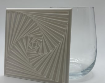 Coaster Set Spiral Patterned (10X)