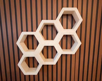 honeycomb shelf wall mounte  (6X)