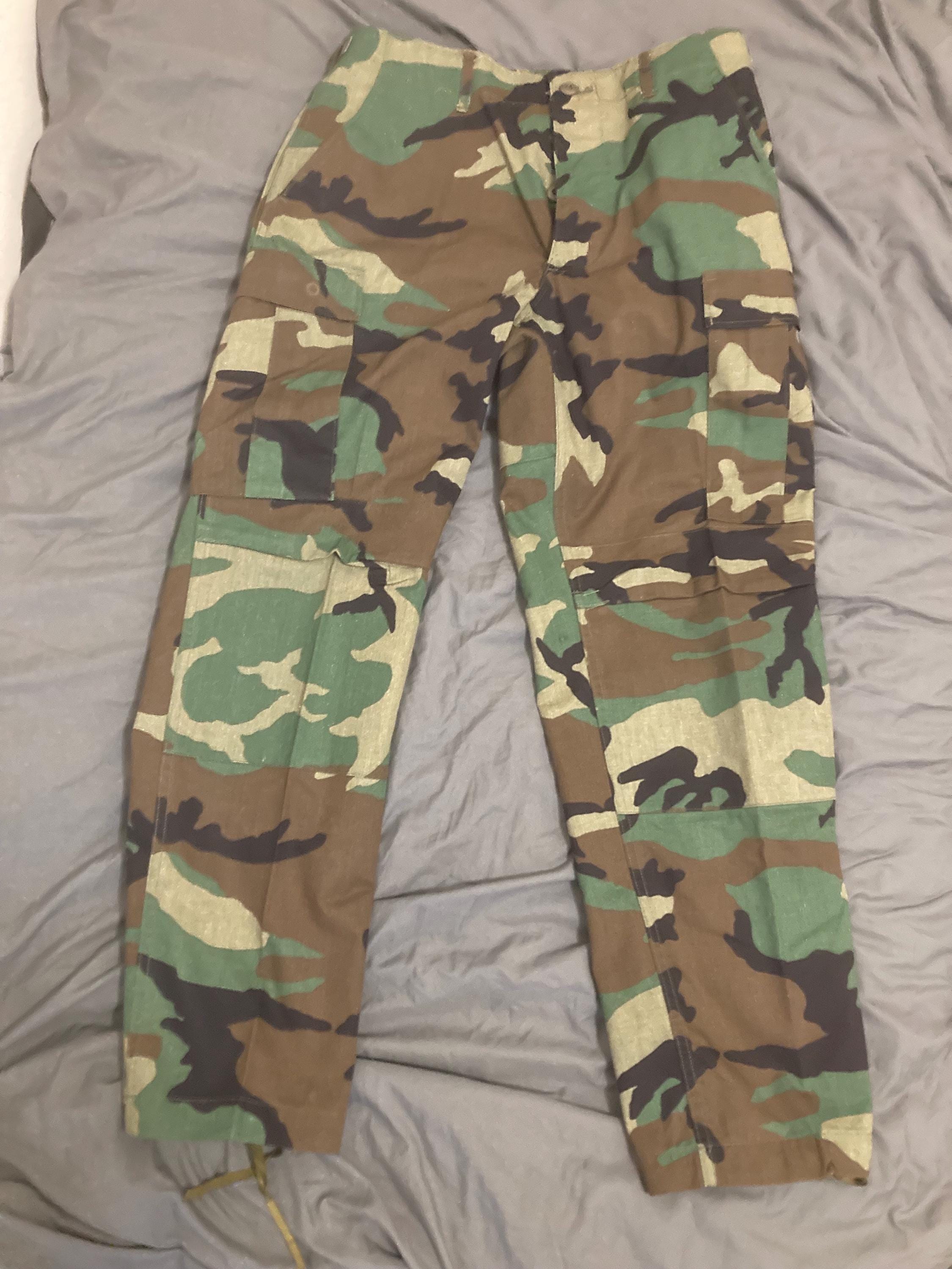 NEW US SNOW CAMOUFLAGE WHITE NYLON TROUSER OVER PANT W/LEG