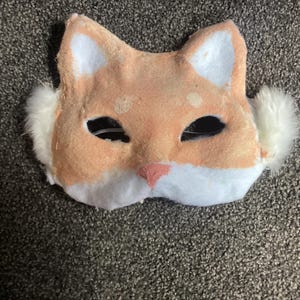 Orange cat therian mask