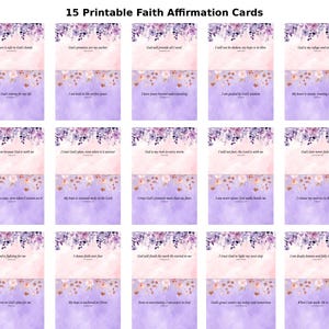 Cartões de Afirmação de Fé – 15 Cartões com Versículos Bíblicos para Imprimir | Encorajamento Cristão | Arte de Parede com Escrituras e Encartes para Diário