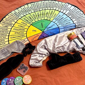 CHEER UP BUTTERCUP (Pamper pack): 3D get well card, face hair and sleep beauty and relaxation products, plush feelings wheel lap blankie