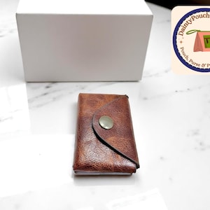 Monedero de piel sintética / Tarjetero unisex / Pequeño monedero para cinturón / Organizador compacto de efectivo / Llavero portátil