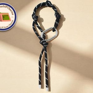 Eenvoudige koordsleutelhanger voor tassen | Hangbedel sleutel en portemonnee | Lichtgewicht handtasdecoratieaccessoire | Casual hanger in lusstijl