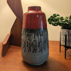 1960&#39;s vintage Carstens Tönnieshof Karamik 1268-27 &#39;fat lava&#39; vase