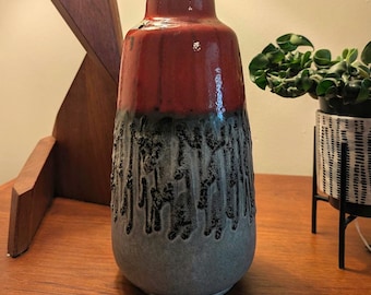 1960&#39;s vintage Carstens Tönnieshof Karamik 1268-27 &#39;fat lava&#39; vase