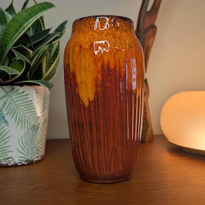 1970&#39;s Scheurich Karamik fat lava &quot;supercolor&quot; vase marked 242-22