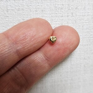 14K Solid Gold Heart Stud Earrings,Simple Tiny Gold piercing,Minimalist ,everyday jewelry,cartilage,helix,tragus,conch,lobe,Hypoallergenic,