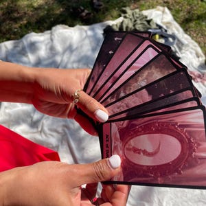 Soft Femme Tarot | Red edged 78 tarot deck | Guidebook included | Unique dreamy sacred feminine aesthetic | Romantic beauty themes
